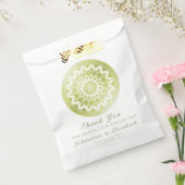 Sachets En Papier Mariage Mandala Vert Dentelle (Scellé)