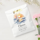 Sachets En Papier Mariage marin de l'aquarelle Sunset Seascape (Scellé)