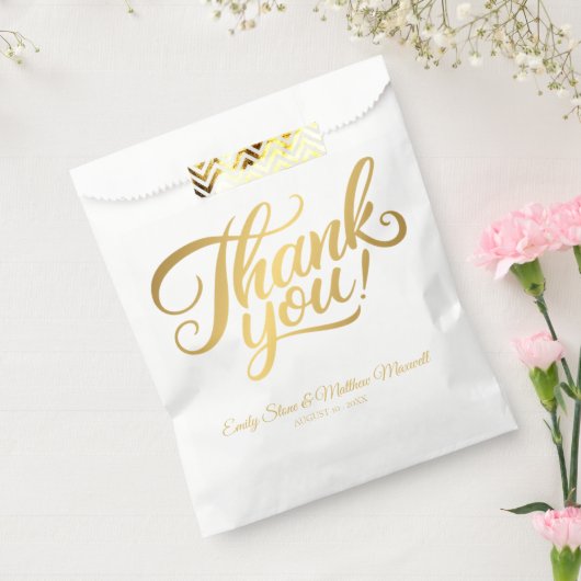 Sachets En Papier Mariage MERCI classique simple (Scellé)