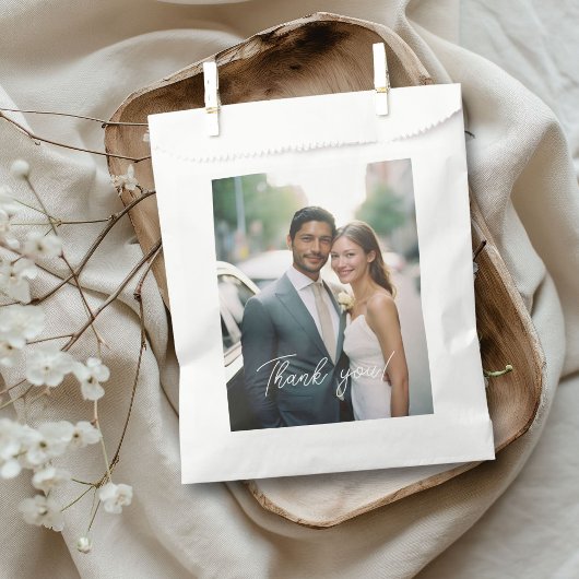 Sachets En Papier Mariage Merci manuscrit 1 photo