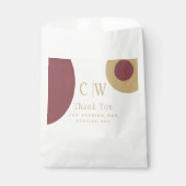 Sachets En Papier Mariage Merci Rose rose or cadeau Goody (Devant)