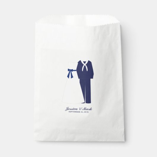 Sachets En Papier Mariage militaire (Devant)