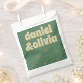 Sachets En Papier Mariage minimal Vosvos vert (Coupé)