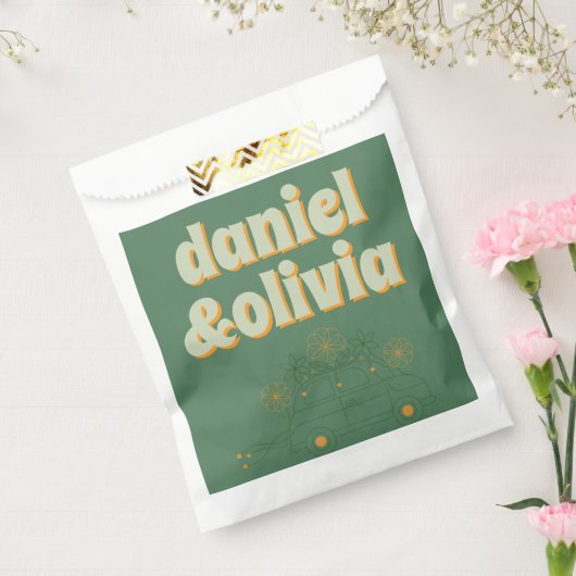 Sachets En Papier Mariage minimal Vosvos vert (Scellé)