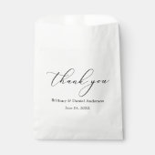 Sachets En Papier Mariage minimaliste de calligraphie d'élégance (Devant)