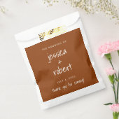 Sachets En Papier Mariage minimaliste en terre cuite moderne (Scellé)