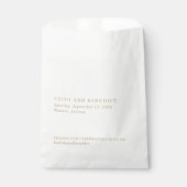 Sachets En Papier Mariage minimaliste Gold Modern (Devant)