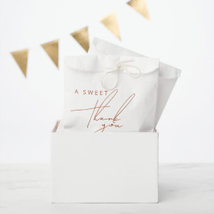 Sachets En Papier Mariage Minimaliste Rustique Terracotta Doux Merci