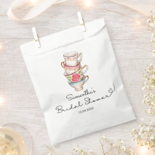 Sachets En Papier Mariage Modern Blush et Tea Party Shower de Mariée