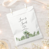 Sachets En Papier Mariage Moderne à l'Aquarelle avec Palmier (Coupé)