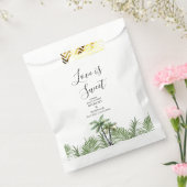 Sachets En Papier Mariage Moderne à l'Aquarelle avec Palmier (Scellé)