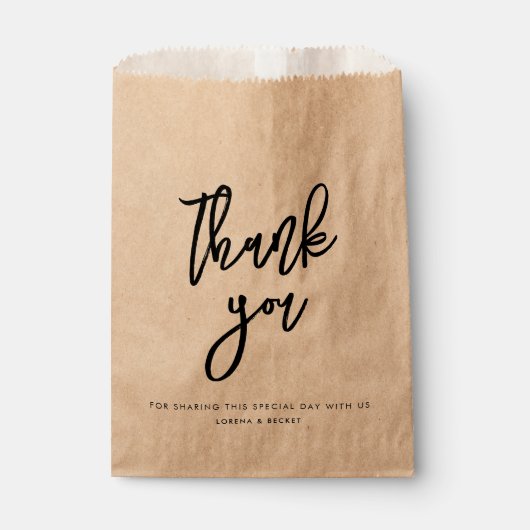 Sachets En Papier Mariage moderne contemporain (Devant)