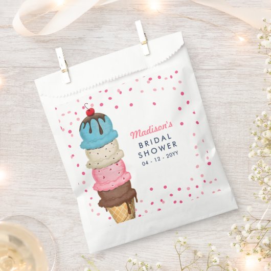 Sachets En Papier Mariage Moderne de Crème Glacée d'Été (Coupé)