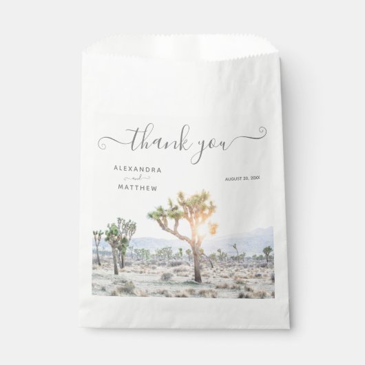 Sachets En Papier Mariage moderne élégant Joshua Tree Boho (Devant)