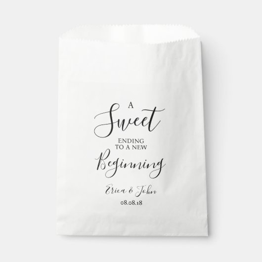 Sachets En Papier Mariage moderne Favor Sac Sweet Fin (Devant)