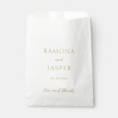 Sachets En Papier Mariage moderne Gold Bold (Devant)