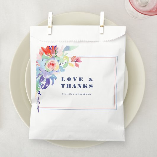 Sachets En Papier Mariage moderne Rainbow Floral LGBTQ