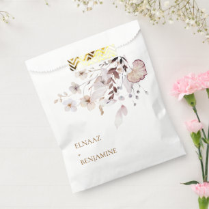 Sachets En Papier Mariage Moderne Simple Automne Fleurs Séchées et F
