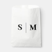 Sachets En Papier Mariage Monogramme Élégant Classique (Devant)