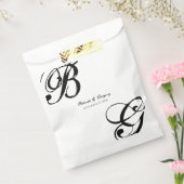 Sachets En Papier Mariage Monogramme noir et blanc (Scellé)