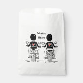 Sachets En Papier Mariage motocyclette Grooms (Devant)