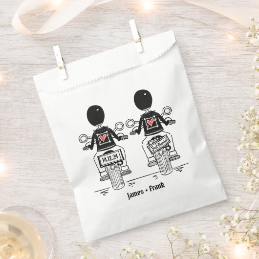 Sachets En Papier Mariage motocyclette Grooms (Coupé)