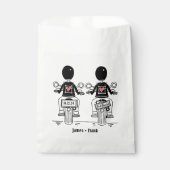 Sachets En Papier Mariage motocyclette Grooms (Devant)