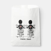 Sachets En Papier Mariage motocyclette Grooms (Devant)