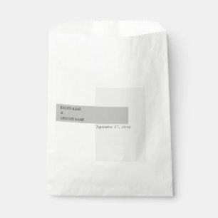 Sachets En Papier Mariage noir et blanc moderne