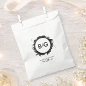 Sachets En Papier Mariage noir simple (Coupé)