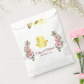 Sachets En Papier Mariage or chinois double bonheur rustique (Scellé)