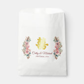 Sachets En Papier Mariage or chinois double bonheur rustique (Devant)