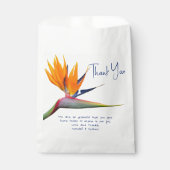 Sachets En Papier Mariage Orange Bird of Paradise (Devant)