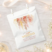 Sachets En Papier Mariage orange rouge brun merci pour le sac (Coupé)