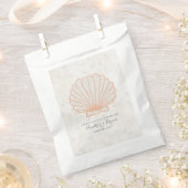 Sachets En Papier Mariage Orange Rustique Seashell (Coupé)