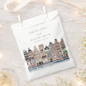 Sachets En Papier Mariage paysager du canal néerlandais d'Amsterdam (Coupé)