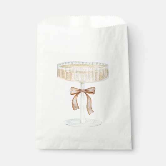 Sachets En Papier Mariage Perles et Prosecco amour  (Devant)