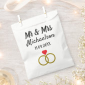 Sachets En Papier Mariage personnalisé (Coupé)