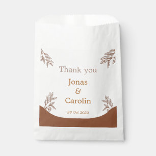 Sachets En Papier Mariage personnalisé Elégant café professionnel mo