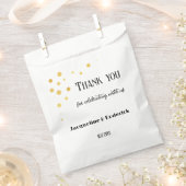 Sachets En Papier Mariage personnalisé Gold Sparkling Confetti (Coupé)
