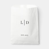 Sachets En Papier Mariage personnalisé minimal et simple (Devant)
