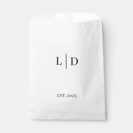 Sachets En Papier Mariage personnalisé minimal et simple (Devant)