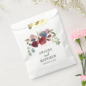 Sachets En Papier Mariage personnalisé rustique de Bourgogne (Scellé)