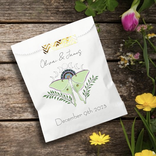 Sachets En Papier Mariage Phases Luna Moth Moon