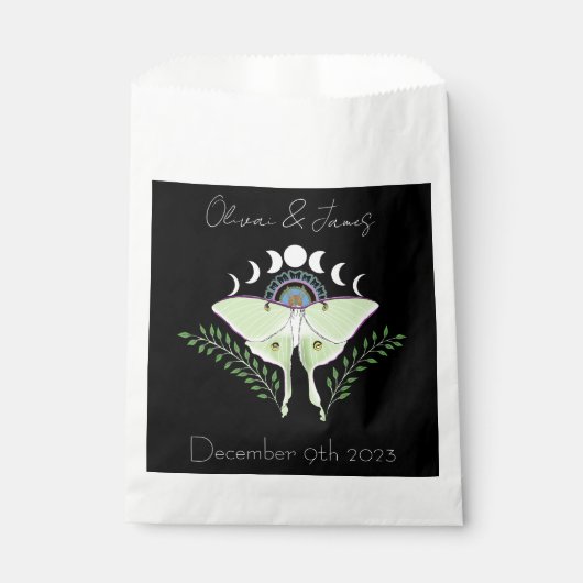 Sachets En Papier Mariage Phases Luna Moth Moon (Devant)