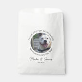Sachets En Papier Mariage photo de chien moderne (Devant)