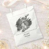 Sachets En Papier Mariage photo moderne Brushstroke | BLANCHE (Coupé)