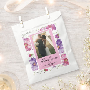 Sachets En Papier Mariage photo rose pourpre
