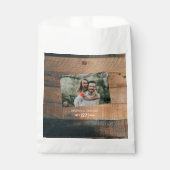 Sachets En Papier Mariage photo rustique en bois (Devant)