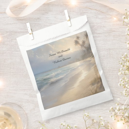 Sachets En Papier Mariage plage (Coupé)